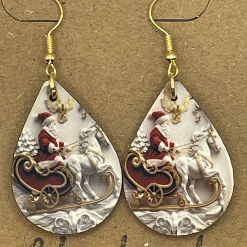 Boucles d’oreilles de noël