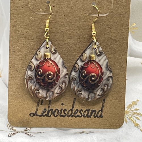 Boucles d’oreilles de noël