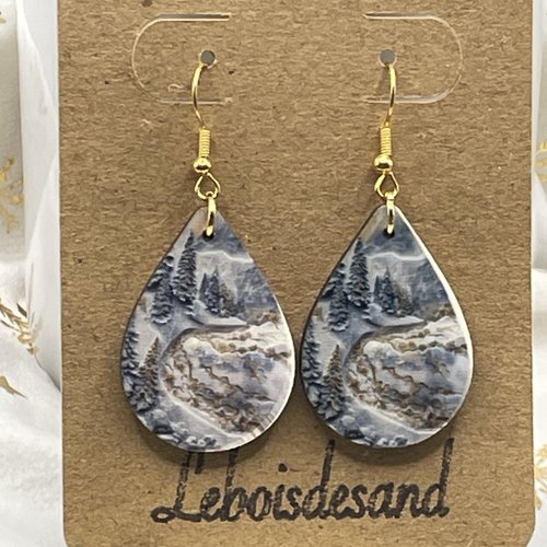 Boucles d’oreilles de noël