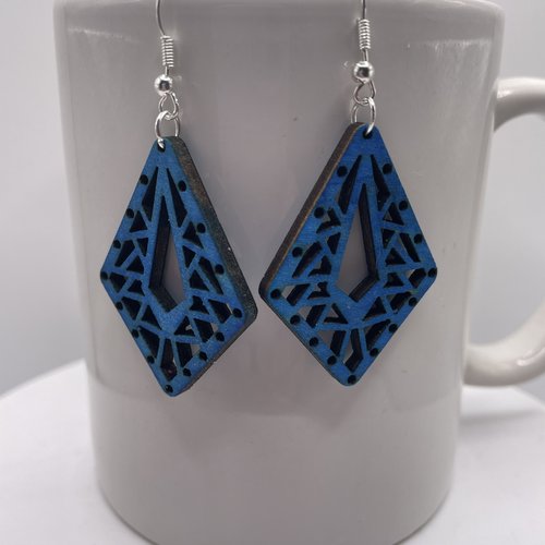 Boucles d’oreilles pendantes en bois