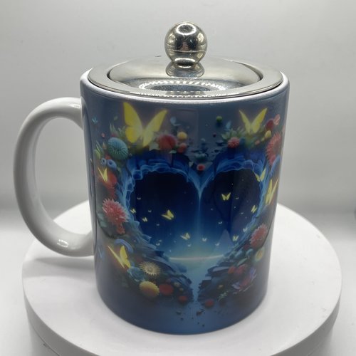 Mug saint valentin cœur bleu
