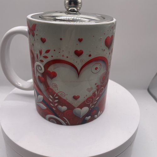 Mug saint valentin coeur rouge
