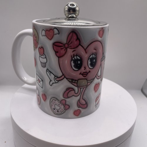 Mug saint valentin cœur cartoon