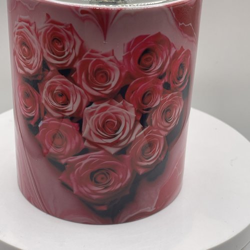Mug saint valentin cœur en roses
