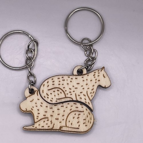 Porte clés en bois capybara