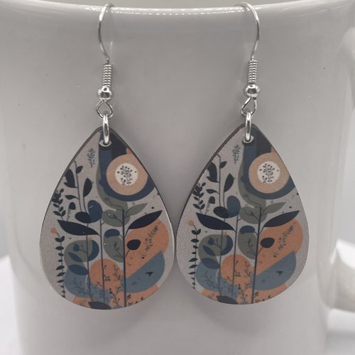 Boucles d’oreilles en bois bohème