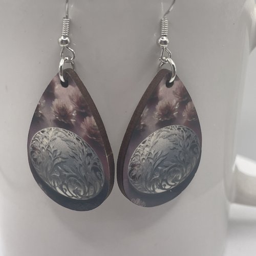 Boucles d’oreilles en bois