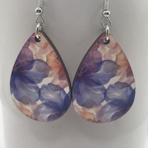 Boucles d’oreilles en bois