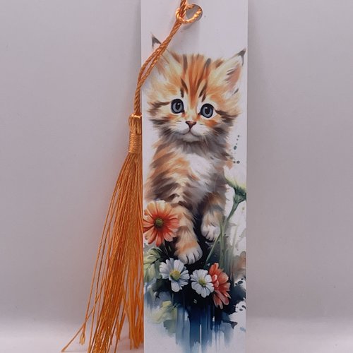 Marque pages en aluminium chaton roux