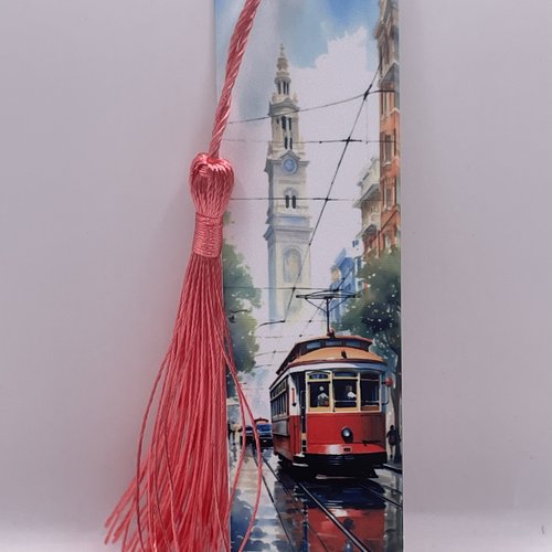 Marque pages en aluminium tramway
