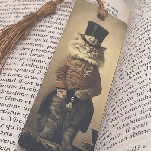 Marque pages en aluminium chat