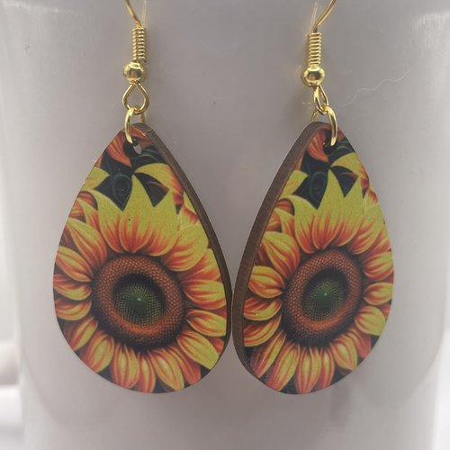 Boucles d’oreilles en bois