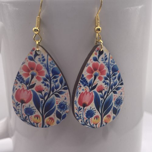 Boucles d’oreilles en bois