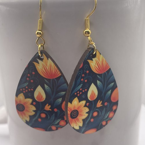 Boucles d’oreilles en bois