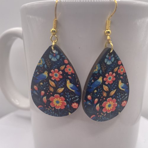 Boucles d’oreilles en bois