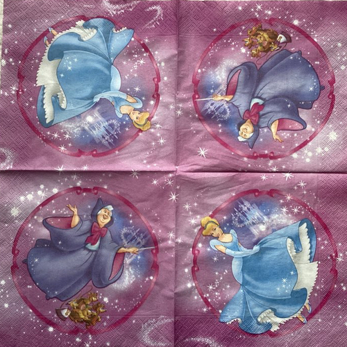 Serviette en papier cendrillon disney