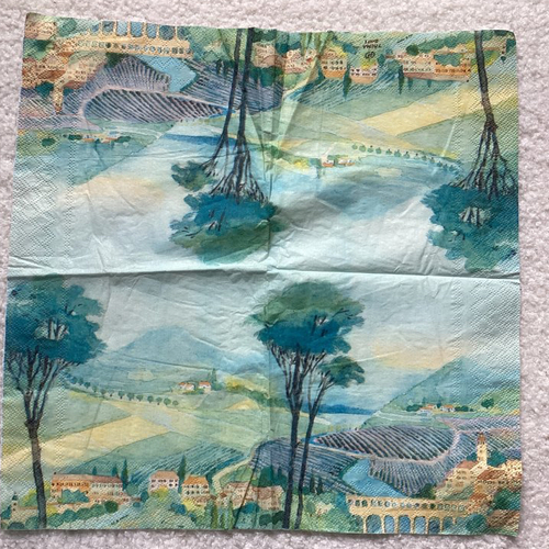 Serviette en papier paysage du sud