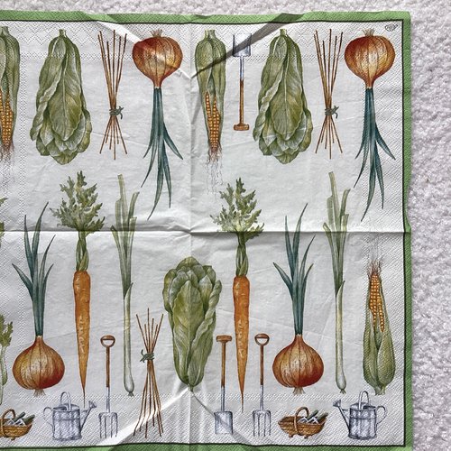 Serviette en papier potager