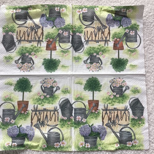 Serviette en papier jardin