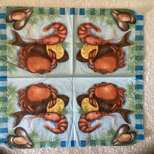 Serviette en papier mer