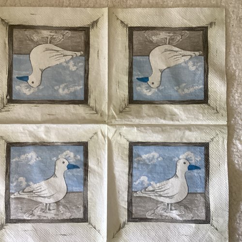 Serviette en papier mer