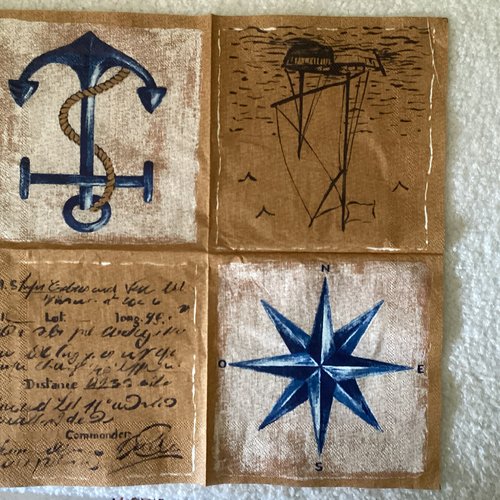 Serviette en papier mer