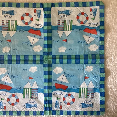 Serviette en papier mer
