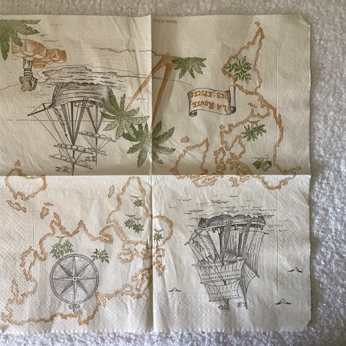 Serviette en papier mer