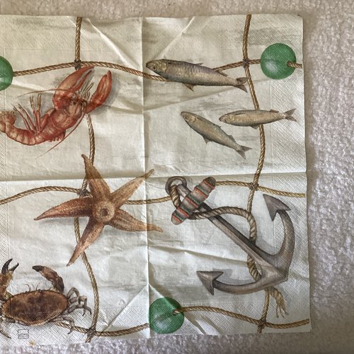 Serviette en papier mer
