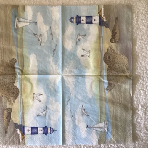 Serviette en papier mer