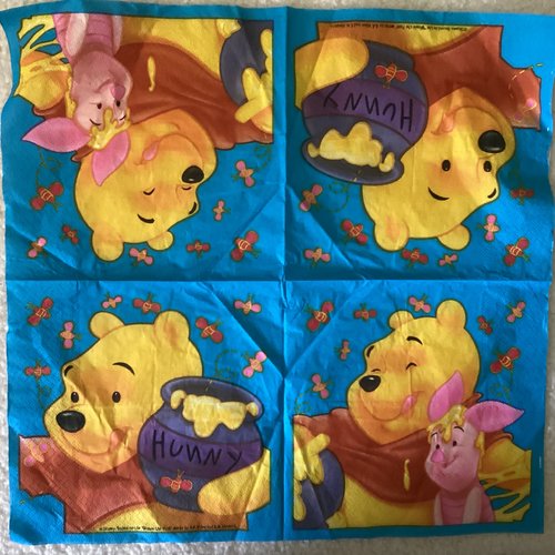 Serviette en papier disney winnie l’ourson