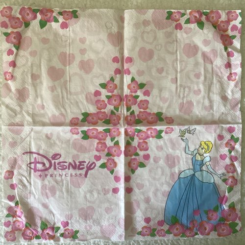 Serviette en papier disney cendrillon