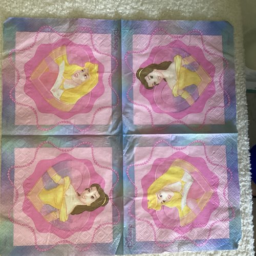 Serviette en papier disney princesses