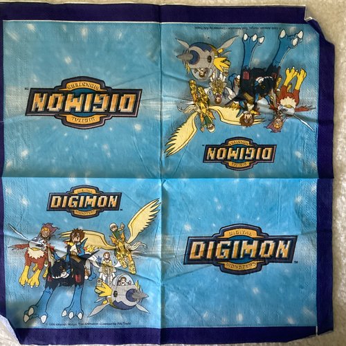 Serviette en papier digimon