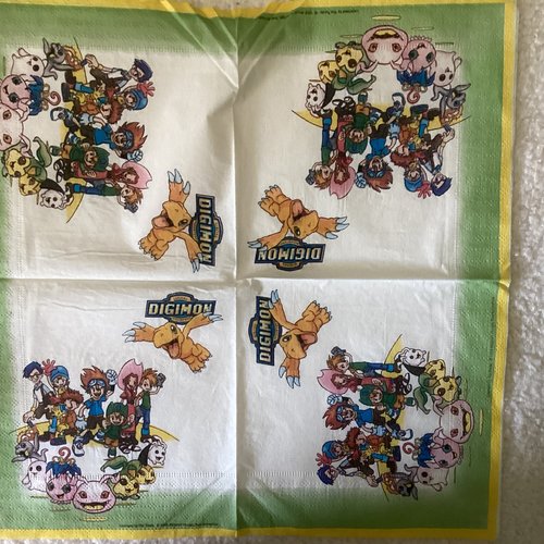 Serviette en papier digimon