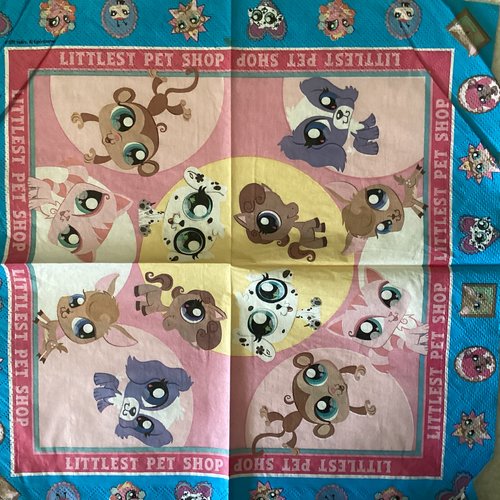 Serviette en papier littlest pet shop