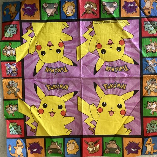 Serviette en papier pokémon