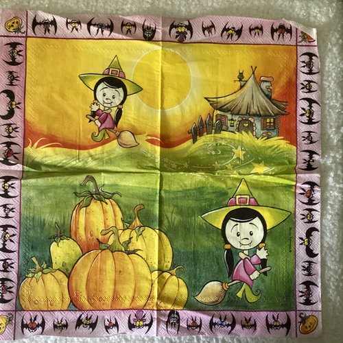 Serviette en papier sorcière