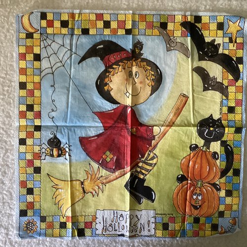 Serviette en papier sorcière