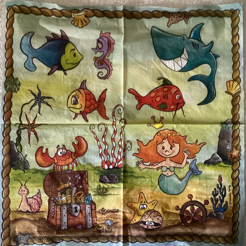 Serviette en papier sirène