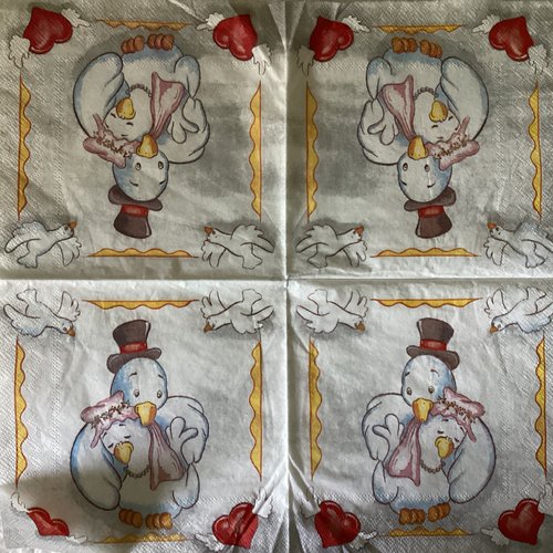 Serviette en papier mariage