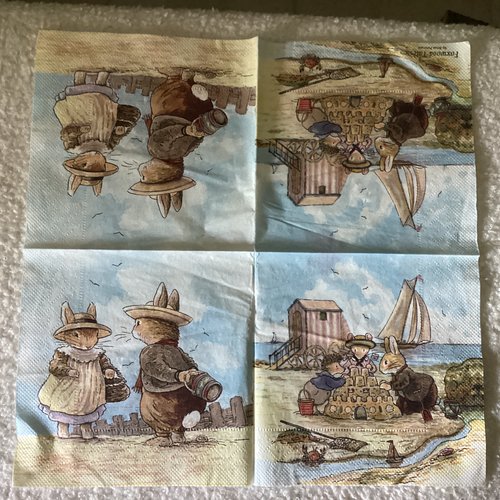 Serviette en papier foxwood tales plage