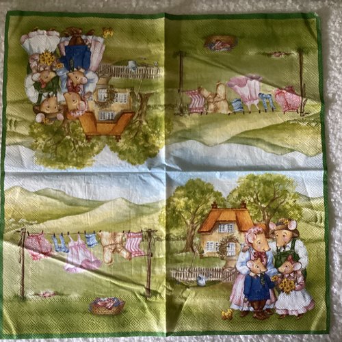 Serviette en papier foxwood tales