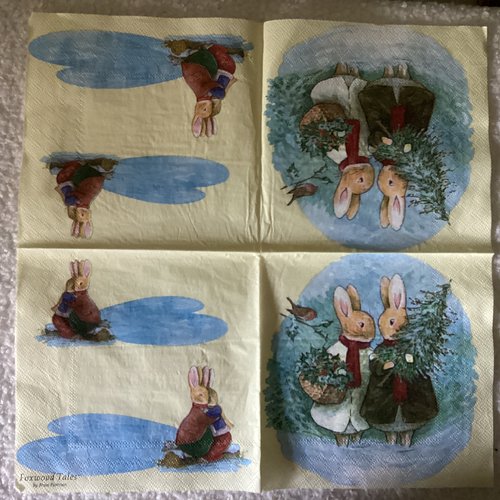 Serviette en papier foxwood tales