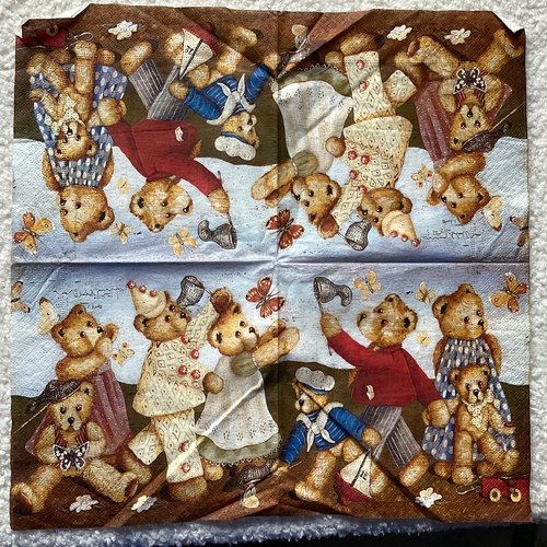 Serviette en papier ours