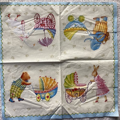 Serviette en papier naissance