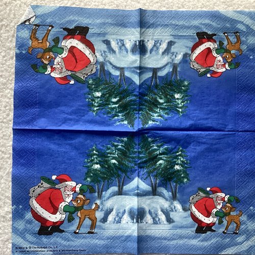Serviette en papier père noël