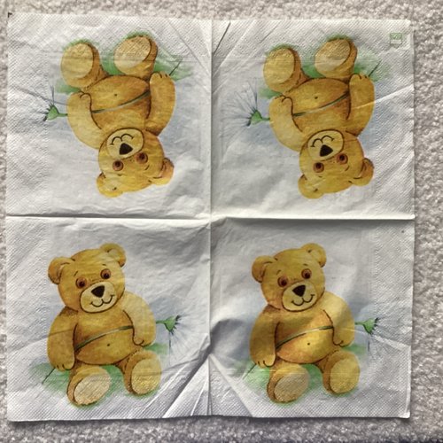 Serviette en papier ourson