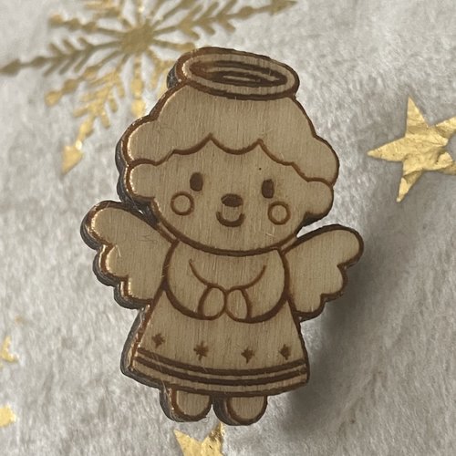 Pin's en bois - collection noël ange
