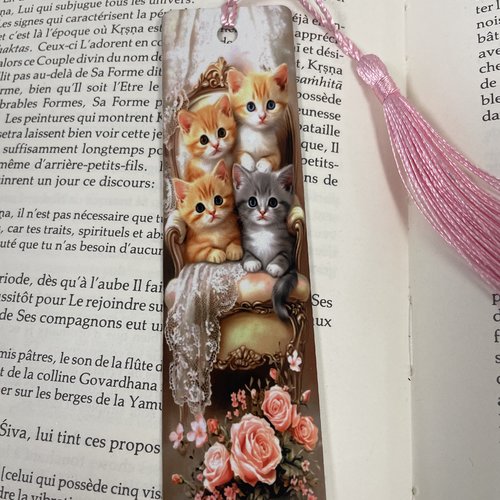 Marque pages en aluminium chatons